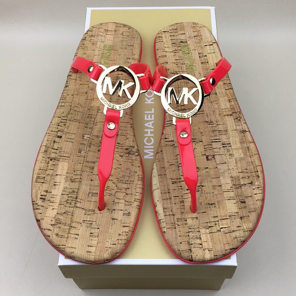 mk cork flip flops